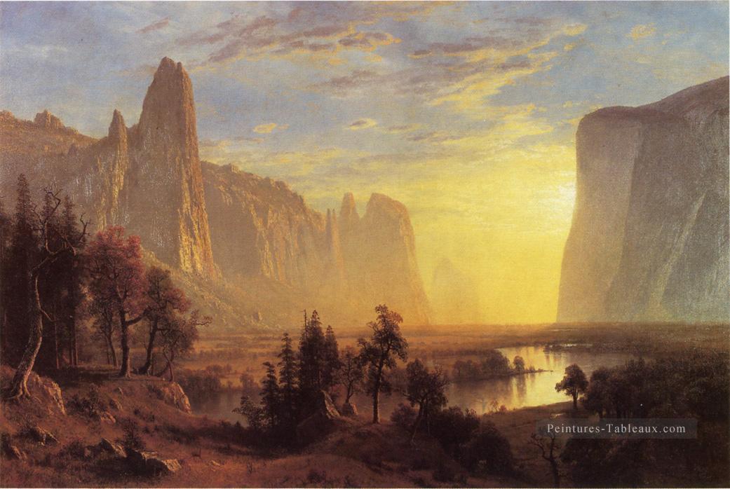 Vallée de Yosemite Parc de Yellowstone Albert Bierstadt paysage Peintures à l'huile